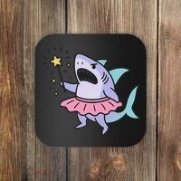 Angry Fairy Shark With Magic Wand And Tutu Art Coaster thumb 0