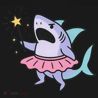 Angry Fairy Shark With Magic Wand And Tutu Art Ornament thumb 1