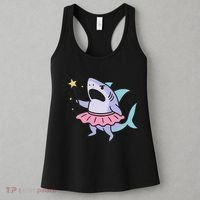 Angry Fairy Shark With Magic Wand And Tutu Art Women's Tank Top thumb 3