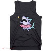 Angry Fairy Shark With Magic Wand And Tutu Art Tank Top thumb 0