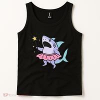 Angry Fairy Shark With Magic Wand And Tutu Art Tank Top thumb 2