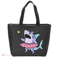 Angry Fairy Shark With Magic Wand And Tutu Art Tote Bag thumb 0