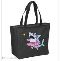 Angry Fairy Shark With Magic Wand And Tutu Art Tote Bag thumb 2