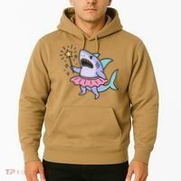 Angry Fairy Shark With Magic Wand And Tutu Art Hoodie thumb 2