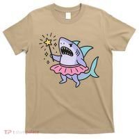 Angry Fairy Shark With Magic Wand And Tutu Art T-Shirt thumb 0