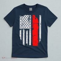 American Flag Semi Truck Driver Patriotic 18 Wheeler Trucker T-Shirt thumb 5