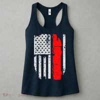 American Flag Semi Truck Driver Patriotic 18 Wheeler Trucker Women's Tank Top thumb 3