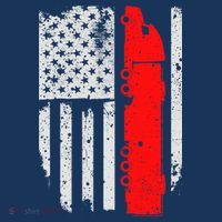 American Flag Semi Truck Driver Patriotic 18 Wheeler Trucker Women's Tank Top thumb 5