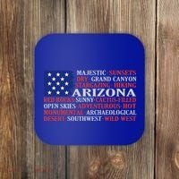 Arizona Flag Showing Some The StateS Best Features Coaster thumb 0