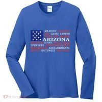 Arizona Flag Showing Some The StateS Best Features Women's Long Sleeve Shirt thumb 0