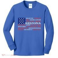 Arizona Flag Showing Some The StateS Best Features Kids Long Sleeve Shirt thumb 0