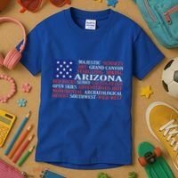 Arizona Flag Showing Some The StateS Best Features Kids T-Shirt thumb 3