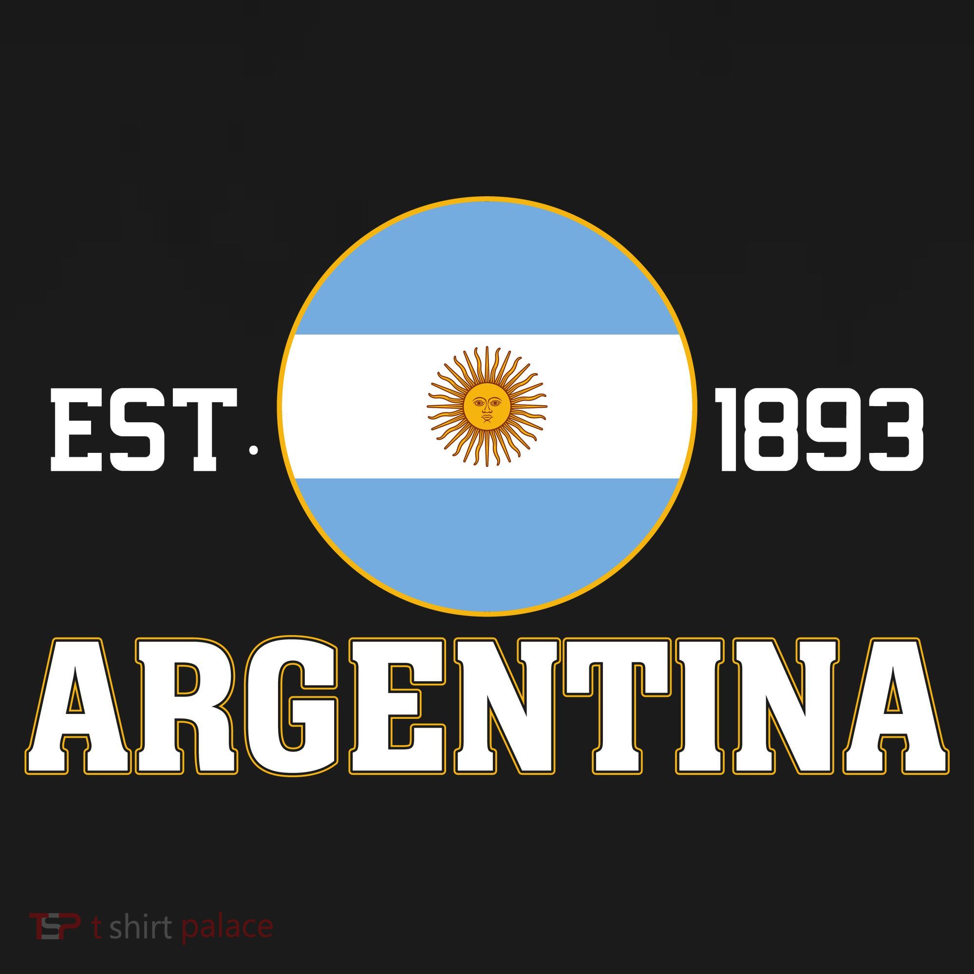 Argentina Flag Sun Emblem Soccer Fans Est 1893 Backpack