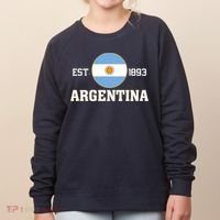 Argentina Flag Sun Emblem Soccer Fans Est 1893 Women's Sweatshirt thumb 0