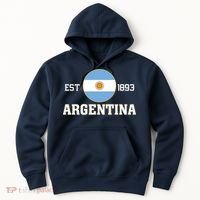 Argentina Flag Sun Emblem Soccer Fans Est 1893 Hoodie thumb 0