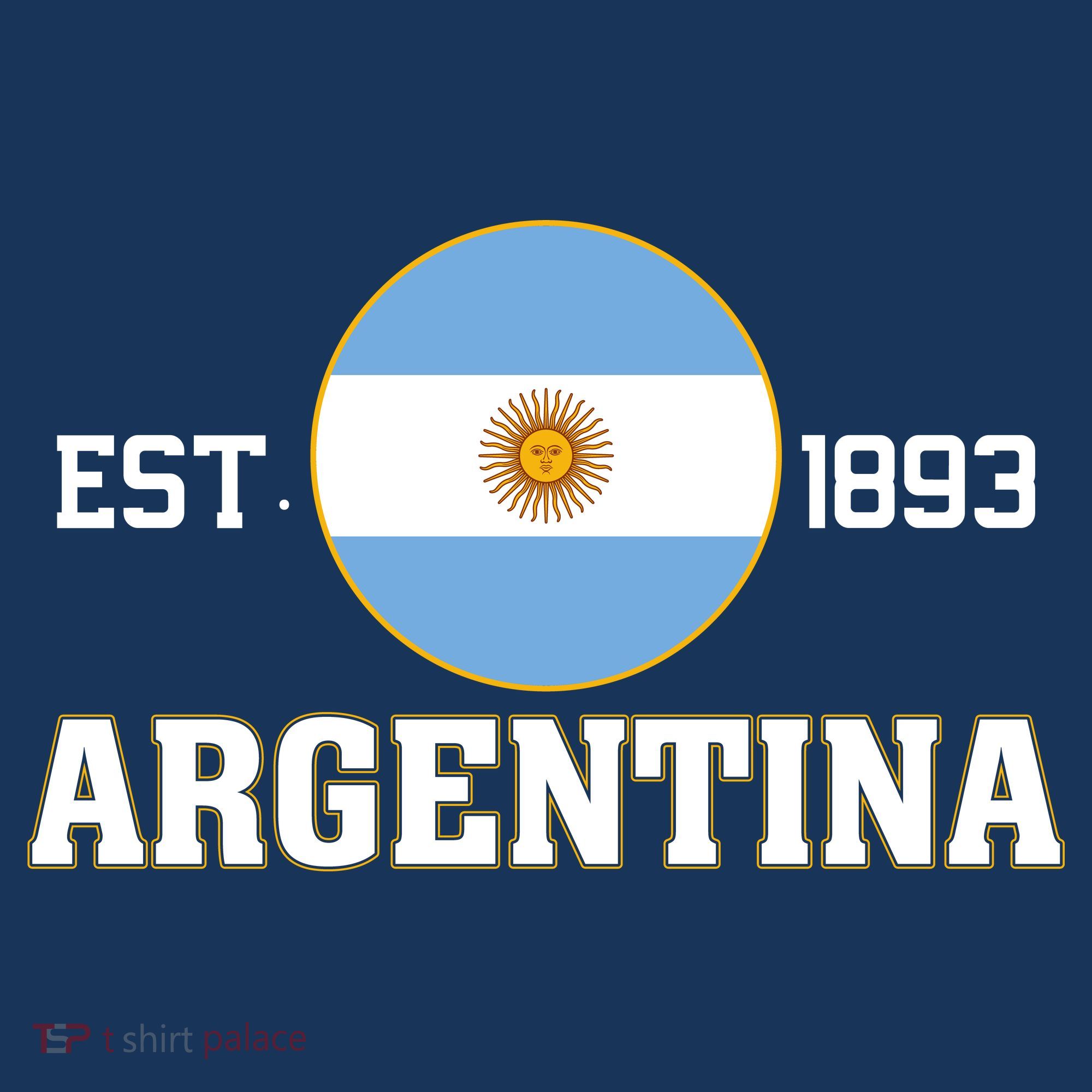 Argentina Flag Sun Emblem Soccer Fans Est 1893 Hoodie