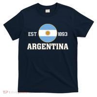 Argentina Flag Sun Emblem Soccer Fans Est 1893 T-Shirt thumb 0