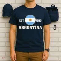 Argentina Flag Sun Emblem Soccer Fans Est 1893 T-Shirt thumb 6