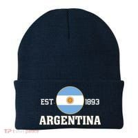 Argentina Flag Sun Emblem Soccer Fans Est 1893 Beanie thumb 0