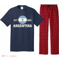 Argentina Flag Sun Emblem Soccer Fans Est 1893 Pajama Set thumb 0