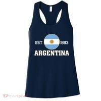 Argentina Flag Sun Emblem Soccer Fans Est 1893 Women's Tank Top thumb 0