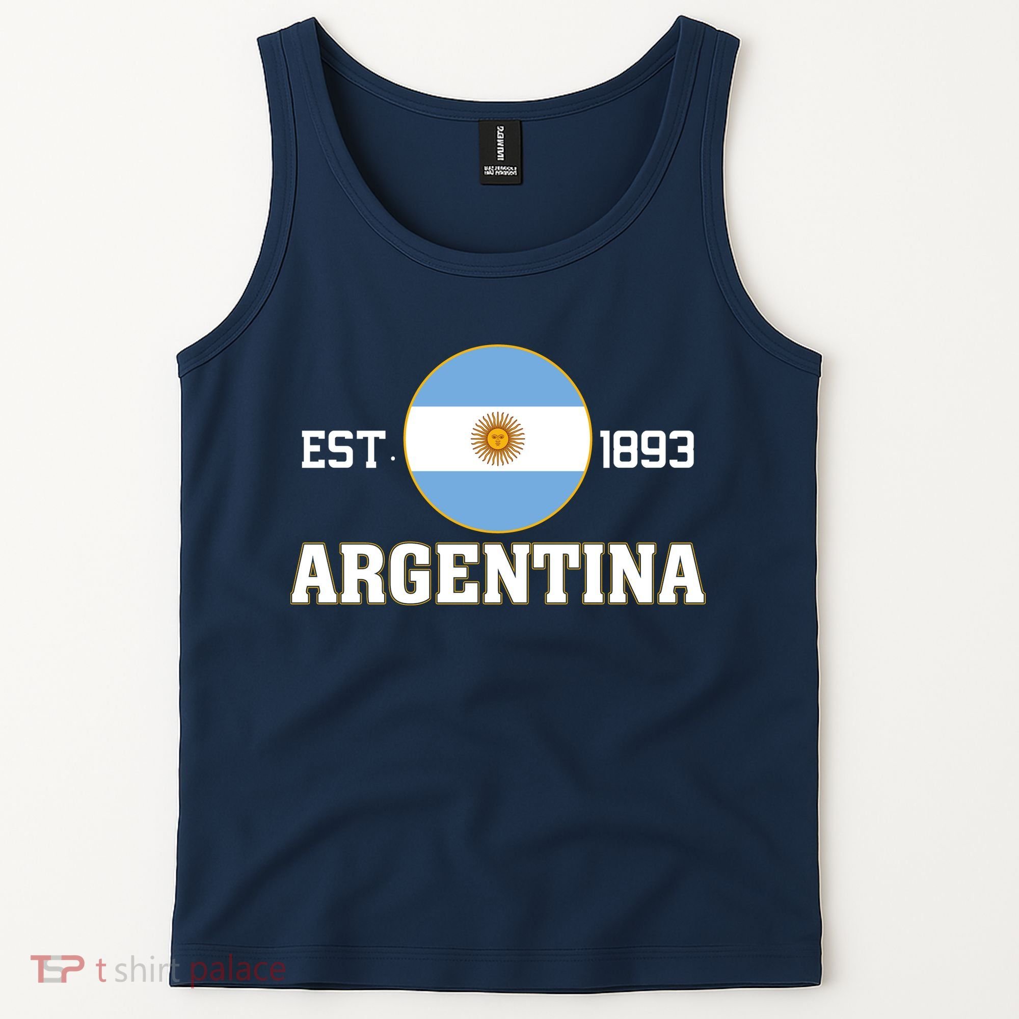 Argentina Flag Sun Emblem Soccer Fans Est 1893 Tank Top