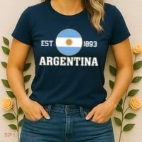Argentina Flag Sun Emblem Soccer Fans Est 1893 Women's T-Shirt thumb 2