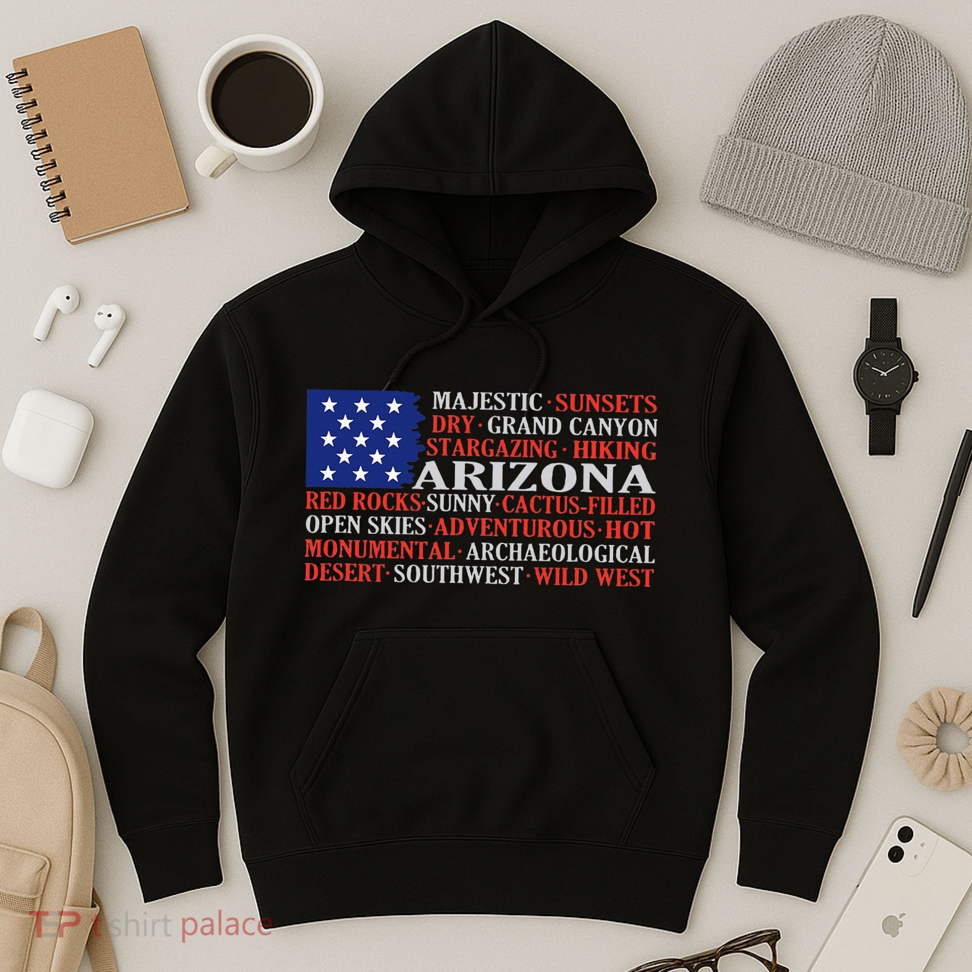 Arizona Flag Showing Some The StateS Best Features Hoodie