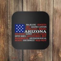 Arizona Flag Showing Some The StateS Best Features Coaster thumb 0
