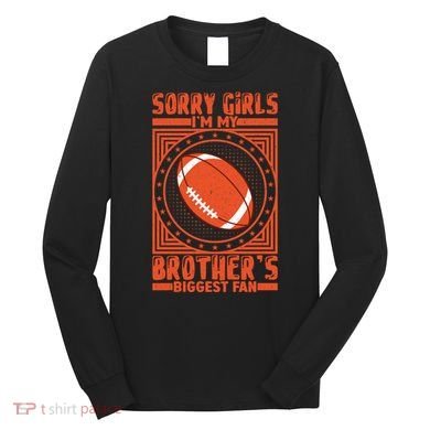 American Football Sibling Support Graphic Long Sleeve Shirt