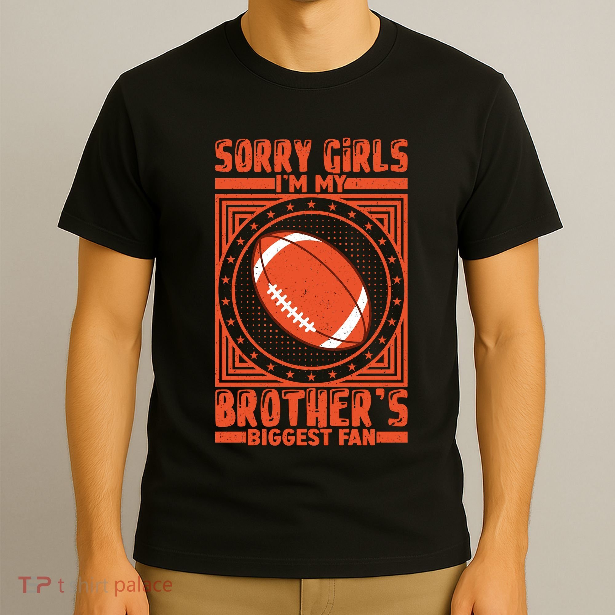 American Football Sibling Support Graphic T-Shirt