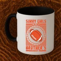 American Football Sibling Support Graphic Coffee Mug thumb 2