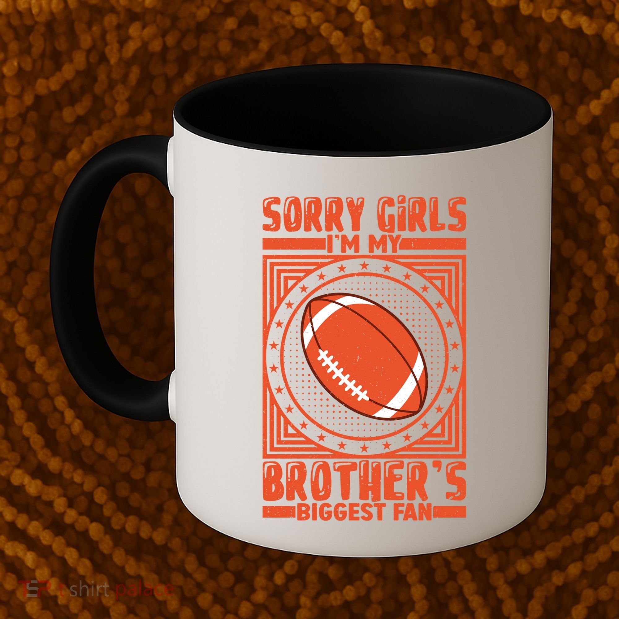 American Football Sibling Support Graphic Coffee Mug