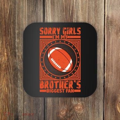 American Football Sibling Support Graphic Coaster