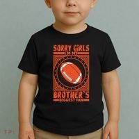 American Football Sibling Support Graphic Toddler T-Shirt thumb 2