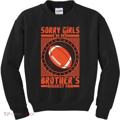 American Football Sibling Support Graphic Kids Sweatshirt