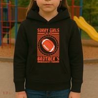 American Football Sibling Support Graphic Kids Hoodie thumb 3