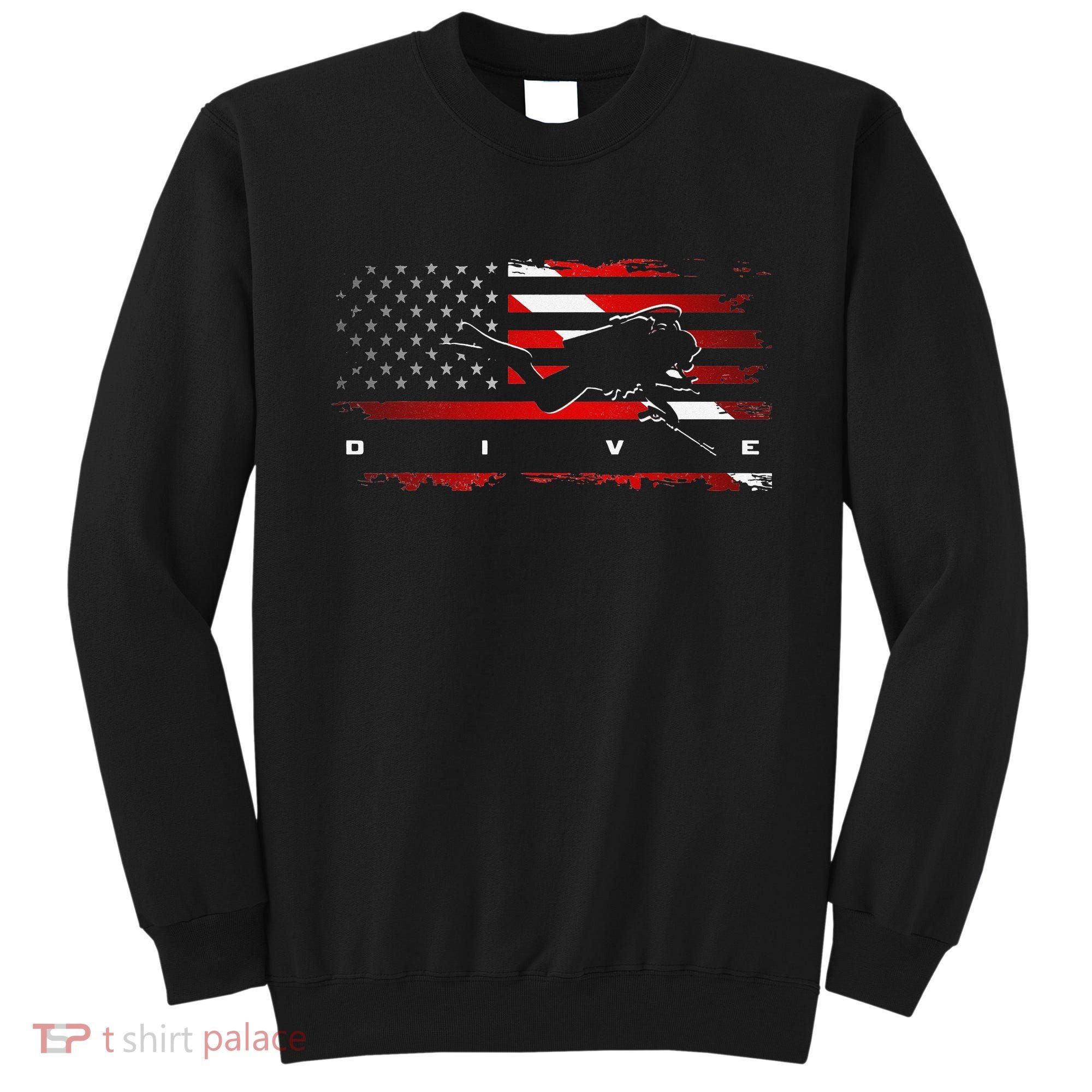 American Flag Scuba Diving Apparel Scuba Diving Sweatshirt