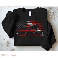 American Flag Scuba Diving Apparel Scuba Diving Sweatshirt thumb 2