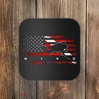 American Flag Scuba Diving Apparel Scuba Diving Coaster thumb 0