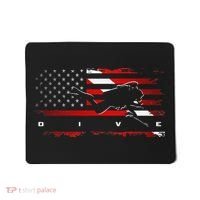 American Flag Scuba Diving Apparel Scuba Diving Mousepad thumb 0