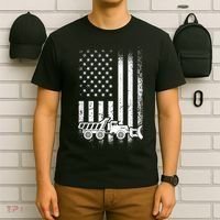 American Flag Snow Plow Driver, Snow Plowing T-Shirt thumb 6