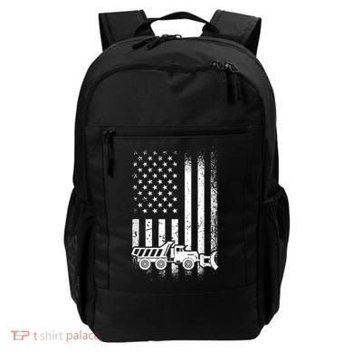 American Flag Snow Plow Driver, Snow Plowing Backpack