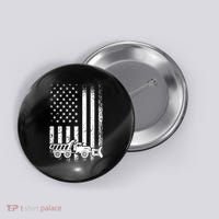 American Flag Snow Plow Driver, Snow Plowing Button thumb 0