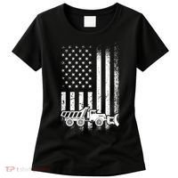 American Flag Snow Plow Driver, Snow Plowing Women's T-Shirt thumb 0