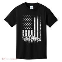 American Flag Snow Plow Driver, Snow Plowing Kids T-Shirt thumb 0