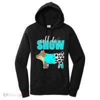 All For Show Livestock Pig Swine Cow Print Serape Turquoise Women's Hoodie thumb 0