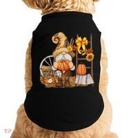 Autumn Fall Season Gnome Pumpkin Floral Doggie Tank thumb 0