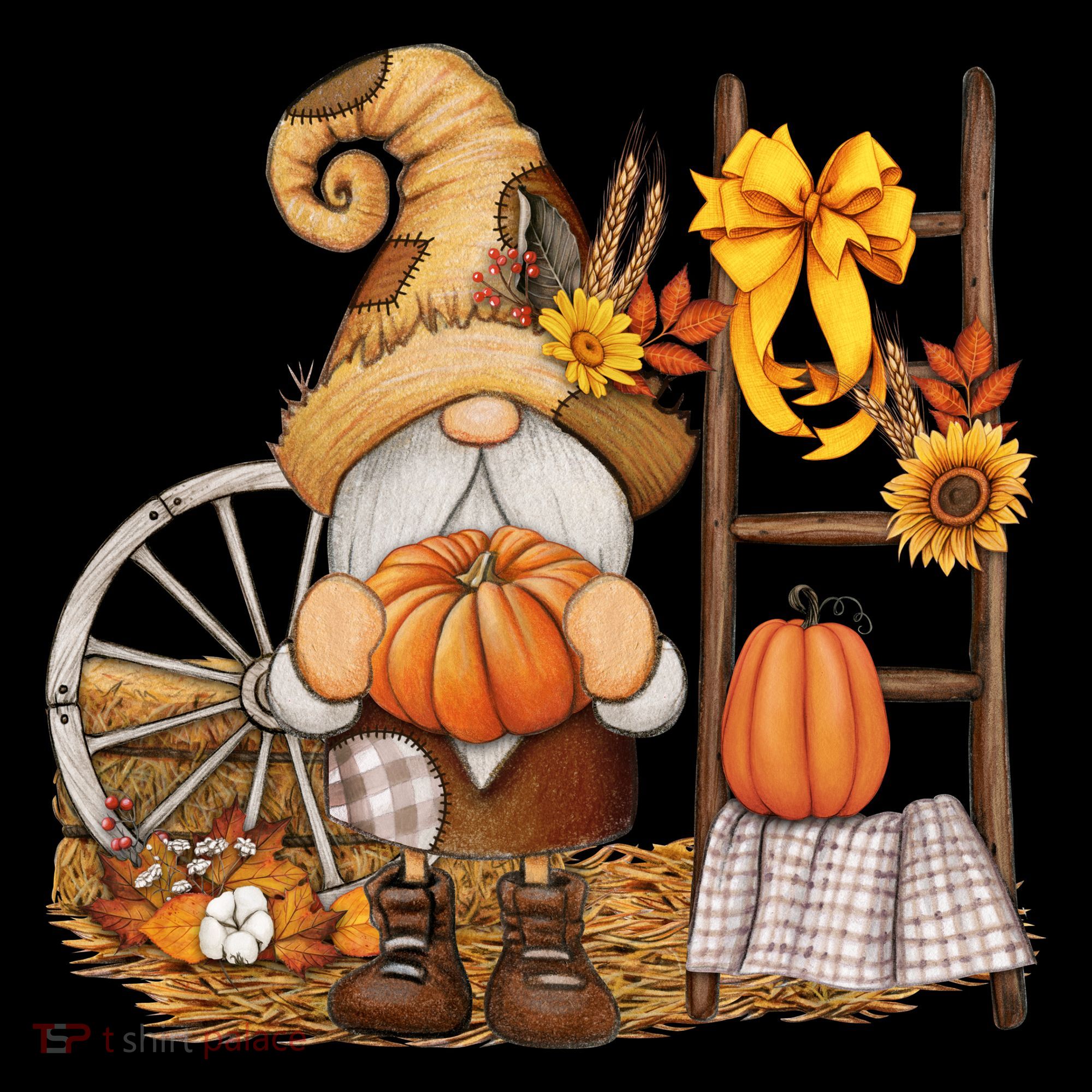 Autumn Fall Season Gnome Pumpkin Floral Coffee Mug