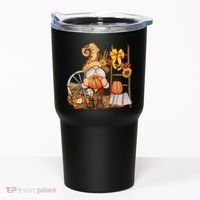 Autumn Fall Season Gnome Pumpkin Floral Tumbler thumb 0